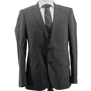 Hugo Boss Suit Jacket Mens 36 Gray Wool Spandex Slim Single-Breasted 2‎ Button